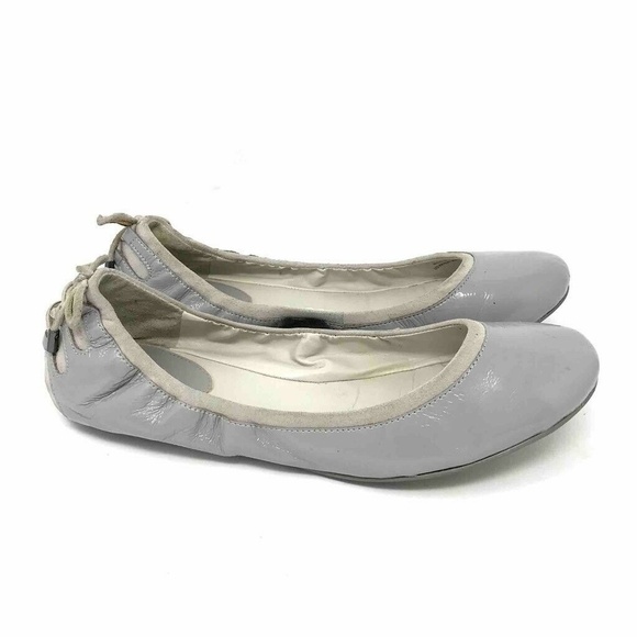 Maria Sharapova Cole Haan Ballet Flats Shoes Gray Leather 9 - Picture 1 of 8